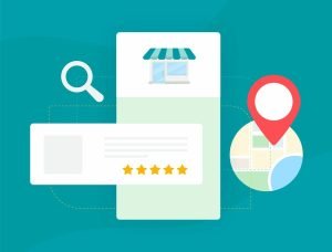 A Google Maps Listing with star ratings for SEO purposes.