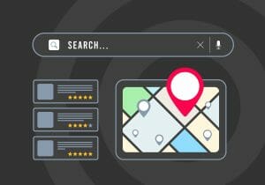 A map showcasing the search engine's location for optimizing google business profile.