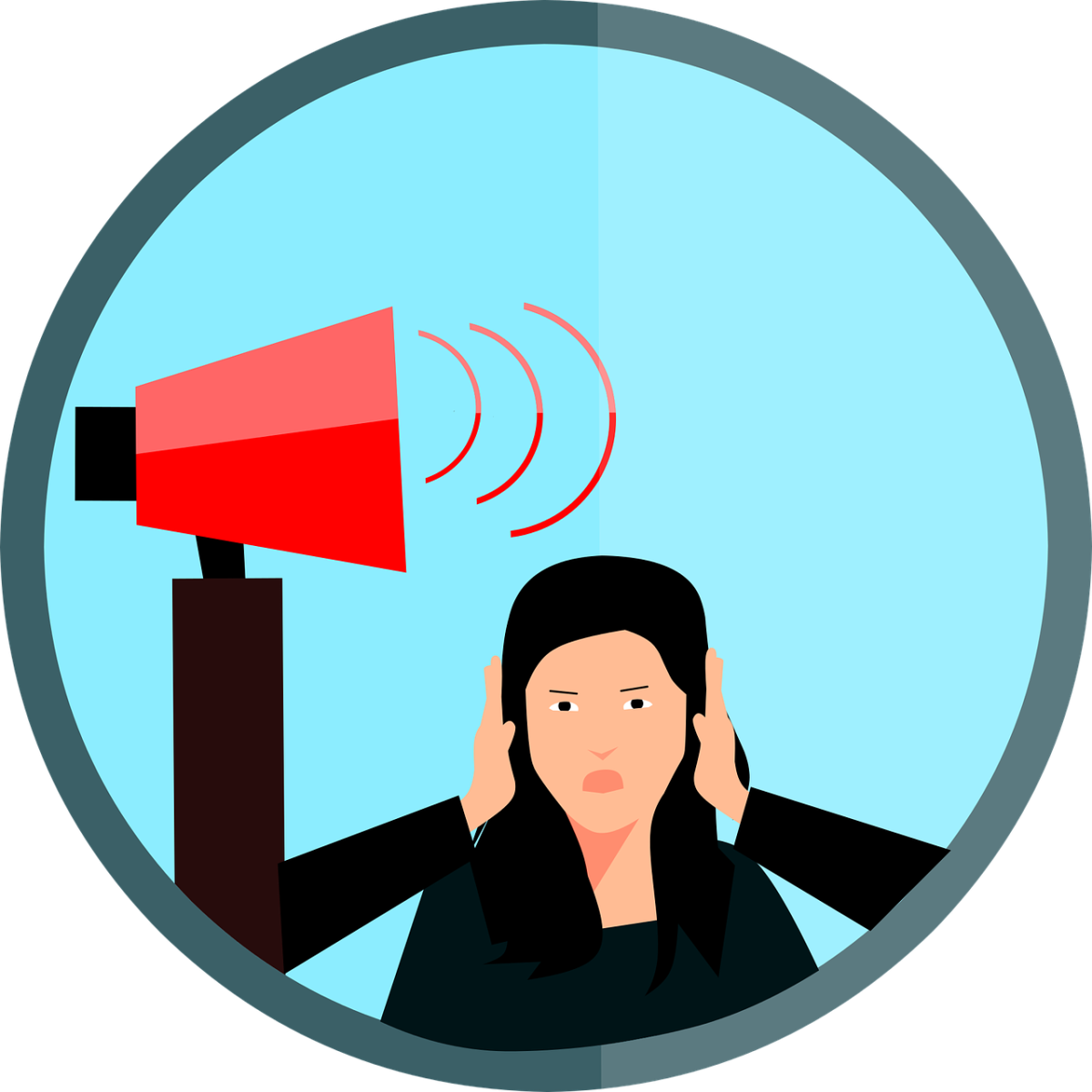 Nds clasping a megaphone, emitting waves symbolizing referral and email icons